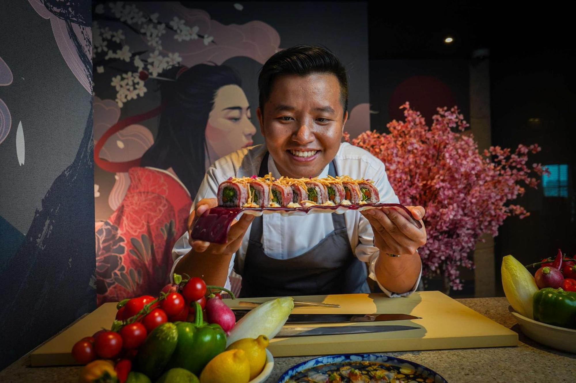 Waldorf Astoria Ras Al Khaimah Eksteriør billede Chef with sushi